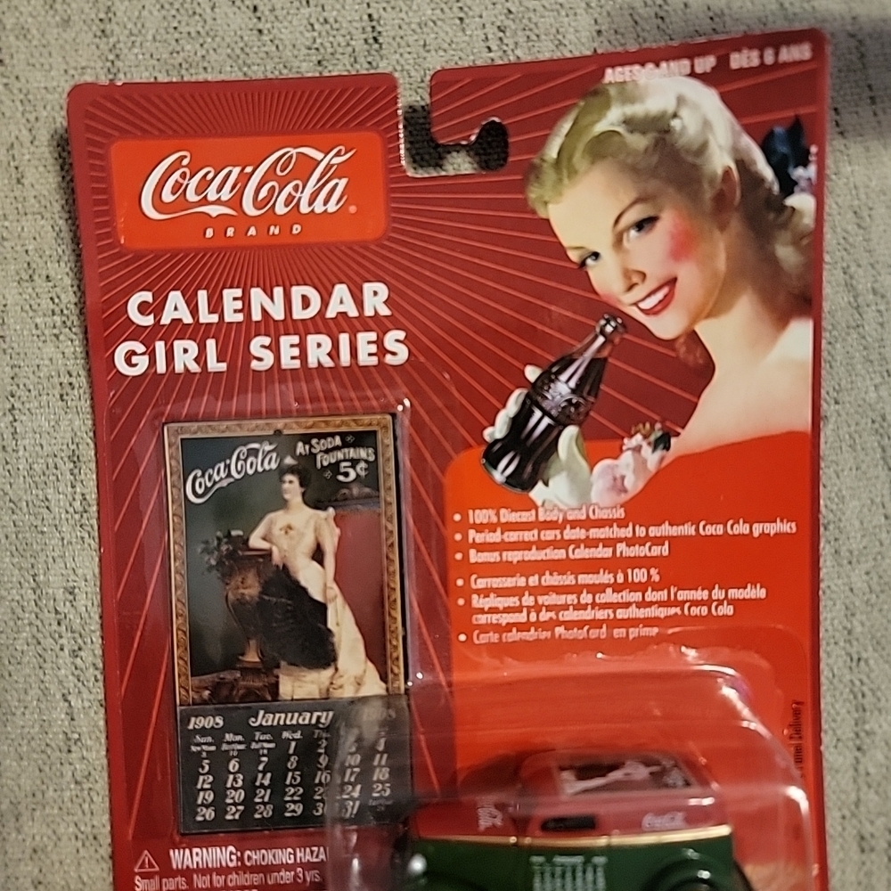 Coca-Cola Calendar Girl Series Die-Cast Car - Red & Green